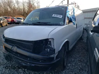 2022 Chevrolet Express Cargo with VIN 1GCWGAFP5N1185244, listed as a Copart auction lot 86700134 with Not provided miles and Salvage title. Bid and sale history available at DreamBid. Image 1.