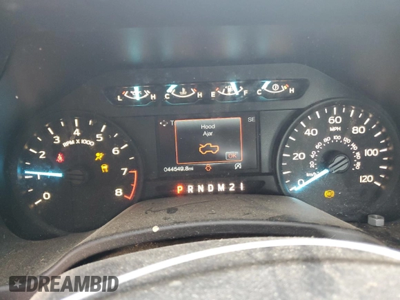 2018 Ford F-150 XL with VIN 1FTMF1EB6JFC99427, listed as a Copart auction lot 59762874 with 44,549 mi miles and Salvage Title. Bid and sale history available at carsss.com. Image 9.