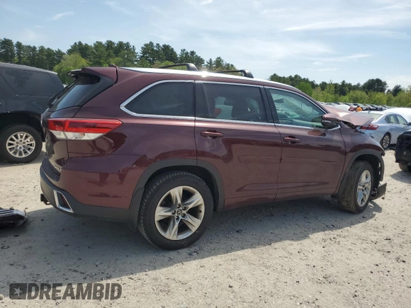 2018 Toyota Highlander Limited with VIN 5TDDZRFH0JS811241, listed as a Copart auction lot 56143515 with Not provided miles and Salvage title. Bid and sale history available at DreamBid. Image 3.