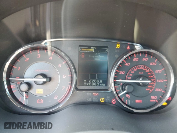 2016 Subaru WRX with VIN JF1VA1B65G9811055, listed as a Copart auction lot 64457553 with 76,880 mi miles. Bid and sale history available at carsss.com. Image 9.
