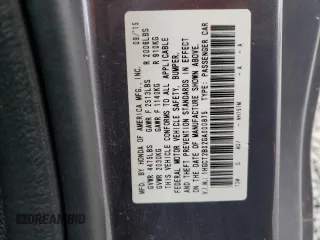2016 Honda Accord Touring with VIN 1HGCT2B02GA000875, listed as a Copart auction lot 47552255 with 104,875 mi miles and Salvage Title. Bid and sale history available at DreamBid. Image 12.