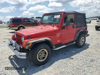 2001 Jeep Wrangler Sport with VIN 1J4FA49S51P365327, listed as a Copart auction lot 61720115 with 194,086 mi miles and Salvage title. Bid and sale history available at DreamBid. Image 1.