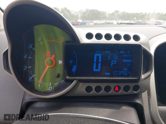 2012 Chevrolet Sonic LT with VIN 1G1JC6SH3C4105414, listed as a IAAI auction lot 42435826 with 103,964 mi miles and . Bid and sale history available at DreamBid. Image 7.