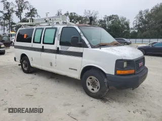 2003 GMC Savana Cargo Van with VIN 1GTHG35U831199213, listed as a Copart auction lot 86549414 with 0 mi miles and Salvage Title. Bid and sale history available at carsss.com. Image 4.