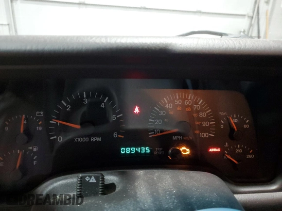 2000 Jeep Cherokee z VIN 1J4FF48S9YL260200, wystawiony jako Copart lot #52471365 z przebiegiem 89 435 mil mil oraz Szkody całkowita. Historia ofert i sprzedaży dostępna na DreamBid. Obrazek 9.