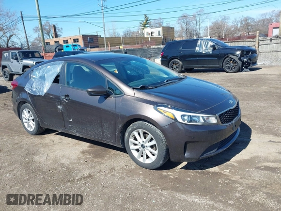 2017 Kia Forte LX with VIN 3KPFL4A78HE145715, listed as a IAAI auction lot 41803593 with 50,609 mi miles. Bid and sale history available at carsss.com. Image 1.