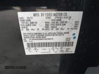 2013 Ford Explorer XLT with VIN 1FM5K8D88DGA39815, listed as a IAAI auction lot 41904526 with 141,770 mi miles and . Bid and sale history available at DreamBid. Image 9.