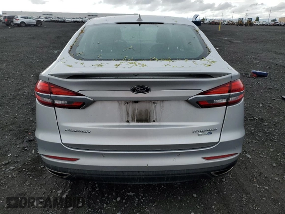 2019 Ford Fusion Titanium with VIN 3FA6P0D99KR242616, listed as a Copart auction lot 57525635 with 79,518 mi miles and Salvage title. Bid and sale history available at DreamBid. Image 6.