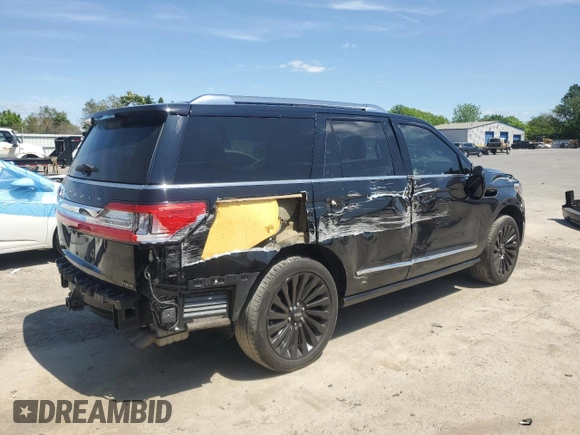 2018 Lincoln Navigator Reserve with VIN 5LMJJ2LTXJEL10513, listed as a Copart auction lot 56628105 with 64,799 mi miles and Salvage title. Bid and sale history available at DreamBid. Image 3.