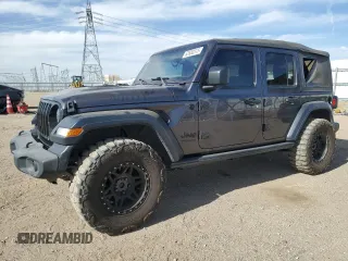 2020 Jeep Wrangler Unlimited Sport S with VIN 1C4HJXDG5LW246978, listed as a Copart auction lot 52930515 with 117,020 mi miles and Salvage title. Bid and sale history available at DreamBid. Image 1.