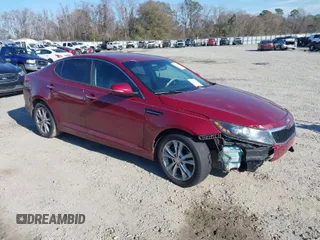2013 Kia Optima EX with VIN 5XXGN4A72DG165295, listed as a IAAI auction lot 41269214 with 167,001 mi miles. Bid and sale history available at carsss.com. Image 1.
