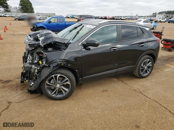 2023 Buick Encore GX Select with VIN KL4MMDS28PB050195, listed as a Copart auction lot 46750555 with 17,082 mi miles and Salvage Title. Bid and sale history available at carsss.com. Image 1.