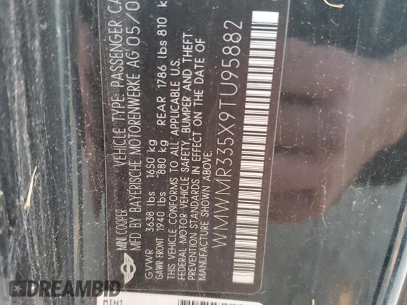 2009 MINI Convertible с VIN WMWMR335X9TU95882, выставлен на аукционе Copart как лот 85075864 с пробегом 101 873 миль миль и Чистый • Clean title. История ставок и продаж доступна на DreamBid. Изображение 12.