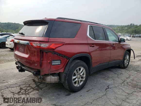 2019 Chevrolet Traverse LT Cloth z VIN 1GNEVGKW8KJ233307, wystawiony jako Copart lot #59176445 z przebiegiem 82 629 mil mil oraz Szkoda całkowita • Salvage title. Historia ofert i sprzedaży dostępna na DreamBid. Obrazek 3.