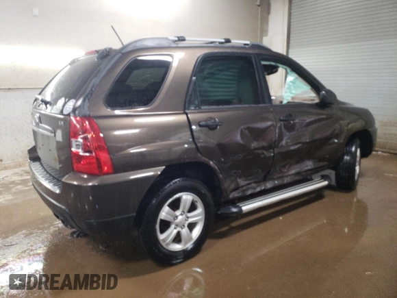 2009 Kia Sportage LX with VIN KNDJF724997571437, listed as a Copart auction lot 51460335 with 161,468 mi miles and Salvage Title. Bid and sale history available at carsss.com. Image 3.
