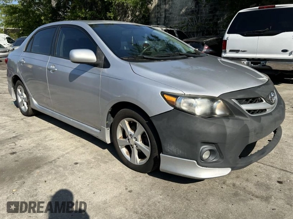 2011 Toyota Corolla L with VIN 2T1BU4EE5BC707015, listed as a IAAI auction lot 42031097 with 182,586 mi miles. Bid and sale history available at carsss.com. Image 1.