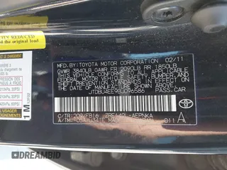 2011 Toyota Corolla L with VIN JTDBU4EE9BJ096586, listed as a IAAI auction lot 41992120 with 201,297 mi miles. Bid and sale history available at carsss.com. Image 9.