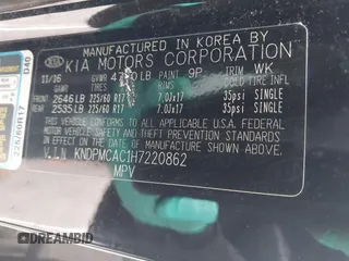 2017 Kia Sportage LX z VIN KNDPMCAC1H7220862, wystawiony jako IAAI lot #42278518 z przebiegiem 50 041 mil mil oraz . Historia ofert i sprzedaży dostępna na DreamBid. Obrazek 9.