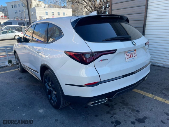 2023 Acura MDX w/A-Spec Package with VIN 5J8YE1H0XPL037551, listed as a Copart auction lot 49522385 with 17,497 mi miles and Clean Title. Bid and sale history available at carsss.com. Image 3.