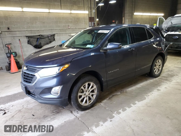 2018 Chevrolet Equinox LT with VIN 3GNAXSEV1JL300528, listed as a Copart auction lot 53065125 with 98,980 mi miles and Salvage Title. Bid and sale history available at carsss.com. Image 1.