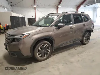 2025 Subaru Forester Limited с VIN JF2SLDRC4SH521989, выставлен на аукционе Copart как лот 55363505 с пробегом 713 миль миль и Списание • Salvage title. История ставок и продаж доступна на DreamBid. Изображение 1.