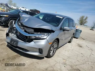 2023 Honda Odyssey Touring with VIN 5FNRL6H8XPB043493, listed as a Copart auction lot 53166015 with 34,615 mi miles and Salvage Title. Bid and sale history available at DreamBid. Image 1.
