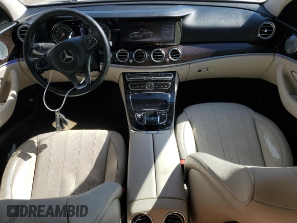 2017 Mercedes-Benz E-Class E 300 Luxury with VIN WDDZF4JB4HA098698, listed as a Copart auction lot 43629035 with 106,400 mi miles and Salvage Title. Bid and sale history available at carsss.com. Image 8.