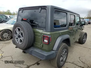 2022 Jeep Wrangler Unlimited Willys with VIN 1C4HJXDM4NW195983, listed as a Copart auction lot 48245114 with 21,920 mi miles and . Bid and sale history available at DreamBid. Image 3.