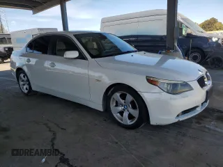 2007 BMW 5 Series 525i with VIN WBANE53597CW62340, listed as a Copart auction lot 49830815 with 188,016 mi miles and Clean Title. Bid and sale history available at carsss.com. Image 4.