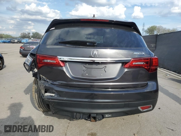 2014 Acura MDX Advance with VIN 5FRYD3H80EB012241, listed as a Copart auction lot 46045765 with 88,888 mi miles and Salvage title. Bid and sale history available at DreamBid. Image 6.