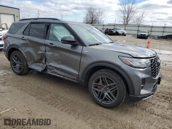 2025 Ford Explorer ST-Line z VIN 1FMUK8KH1SGA35391, wystawiony jako Copart lot #51157515 z przebiegiem 10 269 mil mil oraz Szkoda całkowita • Salvage title. Historia ofert i sprzedaży dostępna na DreamBid. Obrazek 4.