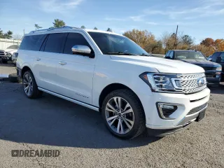 2020 Ford Expedition Max Platinum with VIN 1FMJK1MT2LEA78548, listed as a Copart auction lot 77628454 with 24,071 mi miles and Salvage title. Bid and sale history available at DreamBid. Image 4.