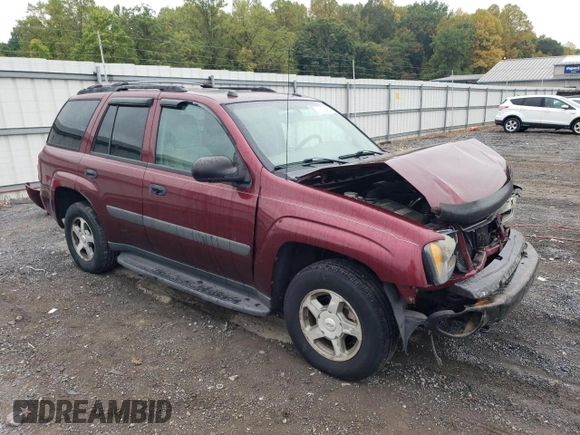 2005 Chevrolet TrailBlazer LS with VIN 1GNDT13SX52313944, listed as a Copart auction lot 72243414 with Not Provided miles and Salvage Title. Bid and sale history available at DreamBid. Image 4.