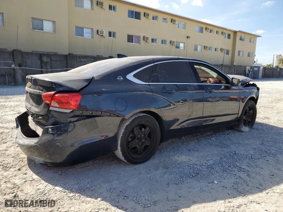2017 Chevrolet Impala LS with VIN 1G11X5S30HU153656, listed as a Copart auction lot 83338374 with 0 mi miles and Salvage Title. Bid and sale history available at carsss.com. Image 3.