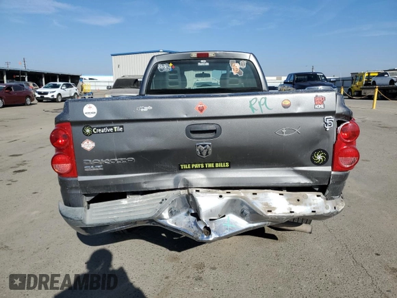 2005 Dodge Dakota SLT with VIN 1D7HE42K65S314246, listed as a Copart auction lot 42402995 with 189,197 mi miles and Salvage Title. Bid and sale history available at carsss.com. Image 6.