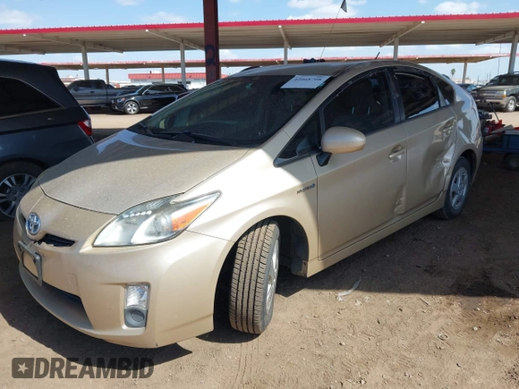 2010 Toyota Prius II with VIN JTDKN3DU9A0160436, listed as a IAAI auction lot 42068708 with 172,664 mi miles. Bid and sale history available at carsss.com. Image 2.