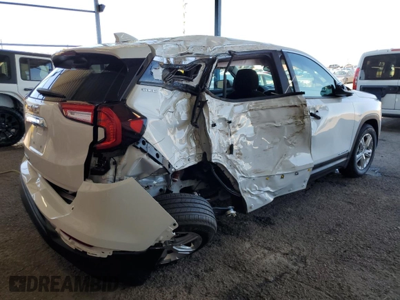 2024 GMC Terrain SLE with VIN 3GKALMEG4RL299716, listed as a Copart auction lot 64078635 with 27,675 mi miles and Clean title. Bid and sale history available at DreamBid. Image 3.