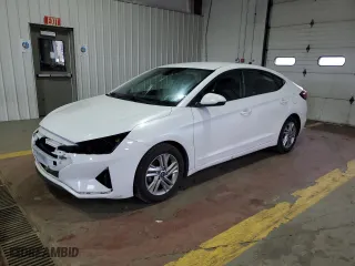 2020 Hyundai Elantra Value Edition with VIN 5NPD84LF7LH583675, listed as a Copart auction lot 52879855 with 76,748 mi miles and Salvage Title. Bid and sale history available at carsss.com. Image 1.