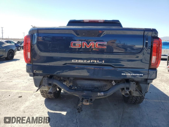 2022 GMC Sierra 1500 Denali with VIN 3GTU9FEDXNG213711, listed as a Copart auction lot 64112245 with 63,476 mi miles and Salvage title. Bid and sale history available at DreamBid. Image 6.
