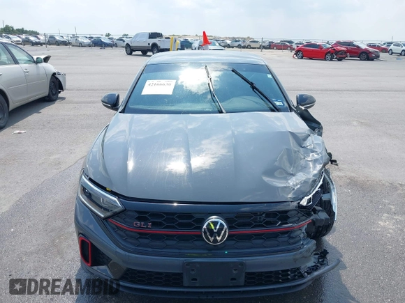 2024 Volkswagen Jetta GLI 40th Anniversary Edition with VIN 3VW9T7BUXRM021579, listed as a IAAI auction lot 42166630 with 24,690 mi miles and . Bid and sale history available at DreamBid. Image 12.