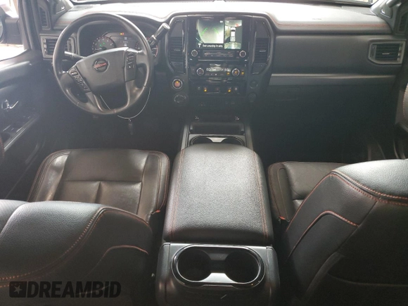 2021 Nissan Titan SV with VIN 1N6AA1ED7MN530751, listed as a Copart auction lot 62183225 with 63,430 mi miles and Salvage title. Bid and sale history available at DreamBid. Image 8.