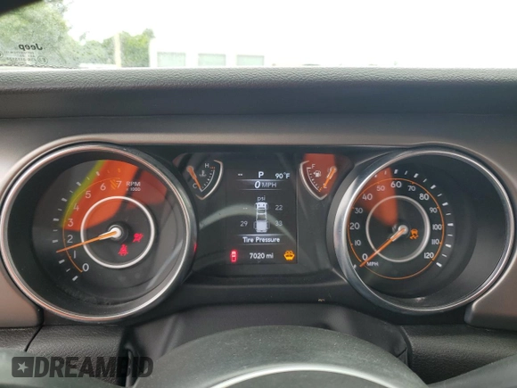 2023 Jeep Gladiator Sport с VIN 1C6HJTAG6PL584627, выставлен на аукционе Copart как лот 65161815 с пробегом 7 020 миль миль и Чистый • Clean title. История ставок и продаж доступна на DreamBid. Изображение 9.