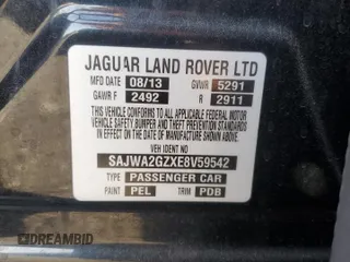 2014 Jaguar XJ with VIN SAJWA2GZXE8V59542, listed as a Copart auction lot 73672614 with 105,328 mi miles and Salvage Title. Bid and sale history available at carsss.com. Image 13.
