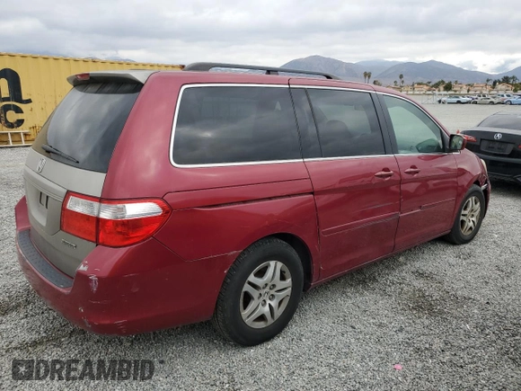 2005 Honda Odyssey EX-L with VIN 5FNRL386X5B413304, listed as a Copart auction lot 45020465 with 210,394 mi miles and Clean Title. Bid and sale history available at carsss.com. Image 3.