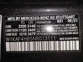 2022 Mercedes-Benz C 300 with VIN W1KAF4HB5NR013111, listed as a IAAI auction lot 41595788 with 24,248 mi miles and . Bid and sale history available at DreamBid. Image 9.