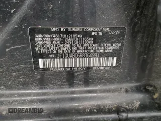 2024 Subaru Impreza with VIN JF1GUABC6R8364993, listed as a Copart auction lot 45101595 with 11,524 mi miles and Clean Title. Bid and sale history available at carsss.com. Image 13.