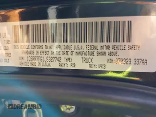 2018 Ram 1500 Express with VIN 1C6RR7FG1JS327742, listed as a IAAI auction lot 41639672 with 125,896 mi miles. Bid and sale history available at carsss.com. Image 9.