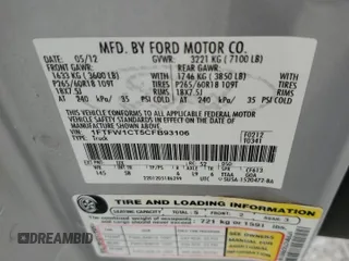2012 Ford F-150 XL z VIN 1FTFW1CT5CFB93106, wystawiony jako Copart lot #53607405 z przebiegiem 174 920 mil mil oraz Szkoda całkowita • Salvage title. Historia ofert i sprzedaży dostępna na DreamBid. Obrazek 12.