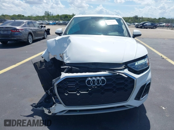 2022 Audi Q5 S line Premium with VIN WA1GAAFY2N2087968, listed as a IAAI auction lot 42531144 with 41,542 mi miles and . Bid and sale history available at DreamBid. Image 13.