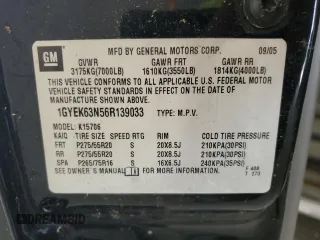 2006 Cadillac Escalade z VIN 1GYEK63N56R139033, wystawiony jako Copart lot #59661465 z przebiegiem Nie podano mil oraz Czysty tytuł • Clean title. Historia ofert i sprzedaży dostępna na DreamBid. Obrazek 13.